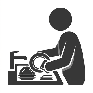 pictogram Afwassen