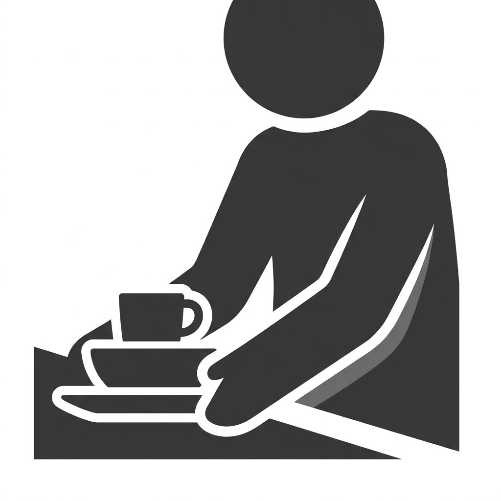 pictogram De tafel afruimen