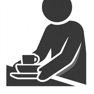 pictogram De tafel afruimen