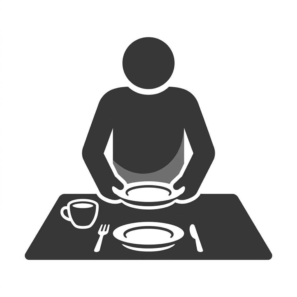 pictogram De tafel dekken