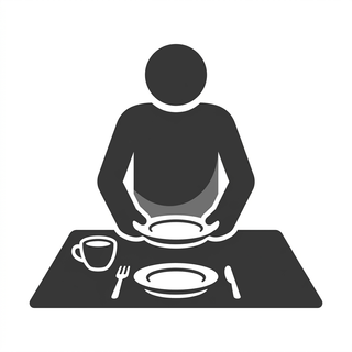 pictogram De tafel dekken