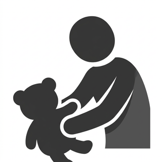 pictogram Een knuffel pakken