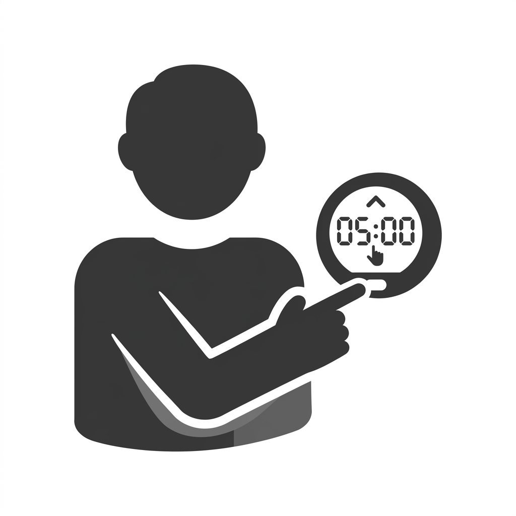 pictogram De timer instellen