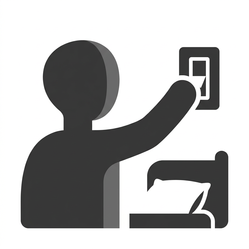 pictogram Het licht uitdoen