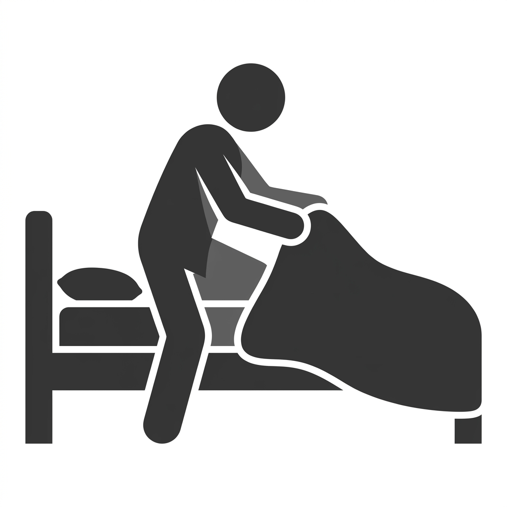 pictogram In bed gaan