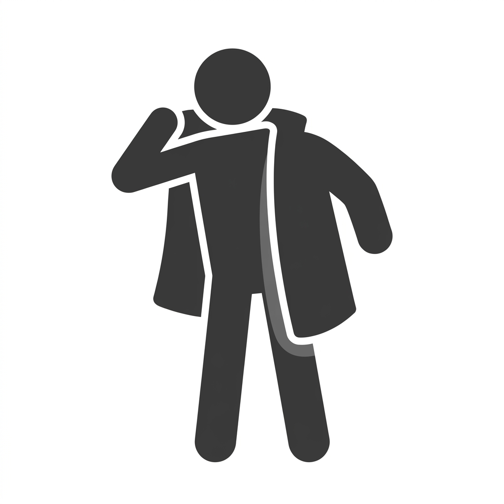 pictogram Jas aantrekken