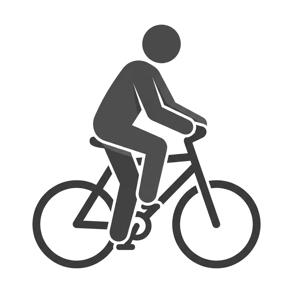 pictogram Met de fiets